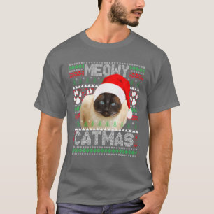 Siamese Cat Zeichnend Funny Gift T-Shirt