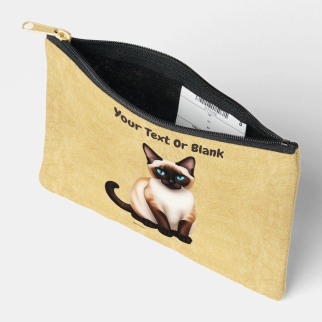 Siamese Cat Zubehörtasche (Offen)