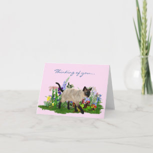 Siamese Chat Note Card Karte