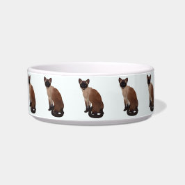 Siamese Dark Siegel Point Cat Bowl Napf