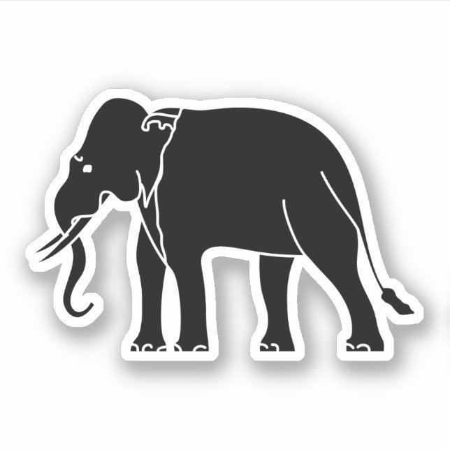 Siamese Elephant Aufkleber (Vorderseite)