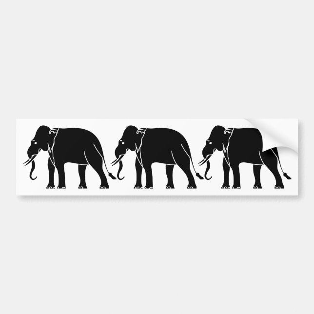Siamese Elephant Autoaufkleber (Vorne)