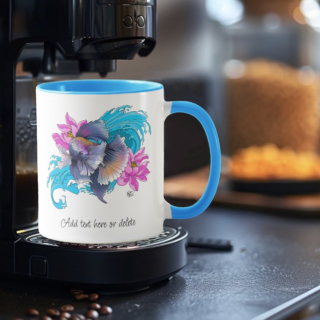Siamese Fighting Fish Floral Tasse (Von Creator hochgeladen)