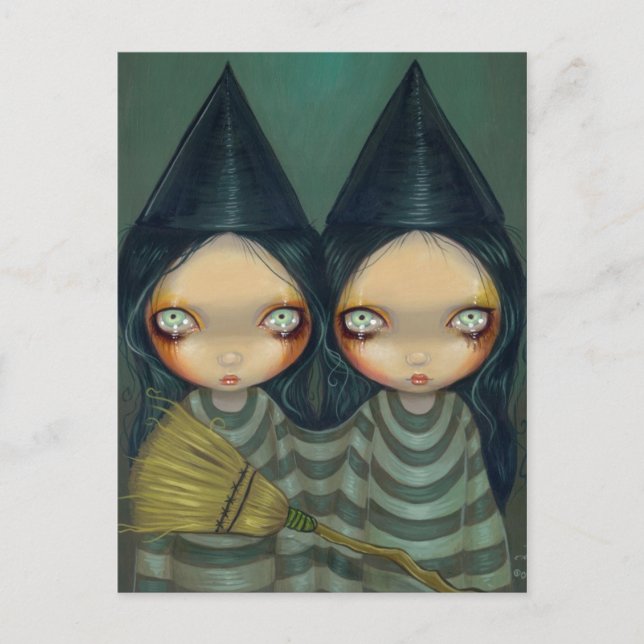 "Siamese Hexen Twins" Postkarte (Vorderseite)