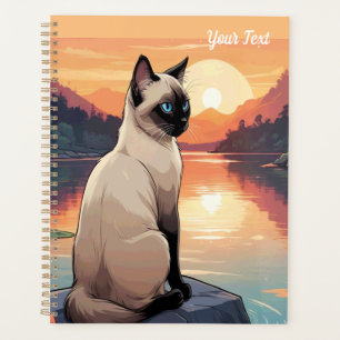 Siamese Katze am See Planer