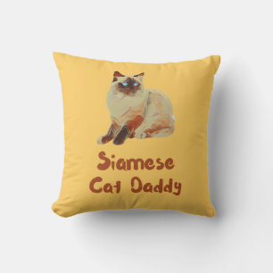 Siamese-Katze Daddy T-Shirt Kissen
