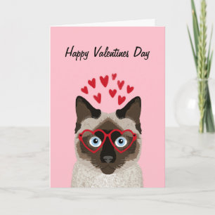 Siamese Katze - niedliche Valentine Liebe Karte