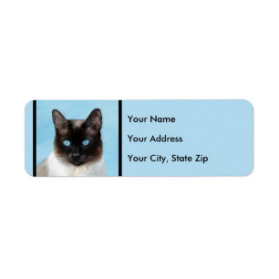 Siamese Katzenmalerei - Niedliche Original Katzenk