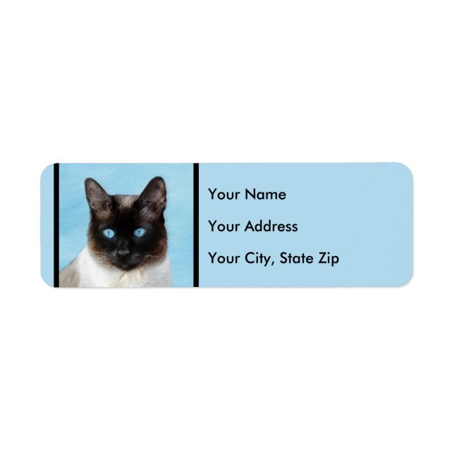 Siamese Katzenmalerei - Niedliche Original Katzenk (Vorne)