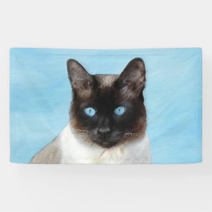 Siamese Katzenmalerei - Niedliche Original Katzenk Banner