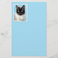 Siamese Katzenmalerei - Niedliche Original Katzenk