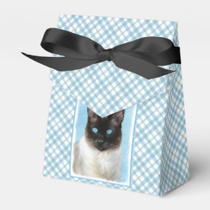 Siamese Katzenmalerei - Niedliche Original Katzenk Geschenkschachtel