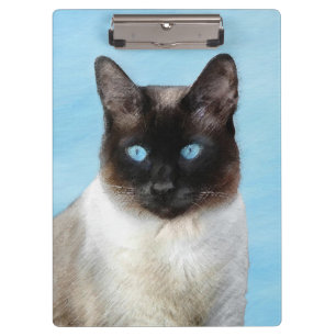 Siamese Katzenmalerei - Niedliche Original Katzenk Klemmbrett