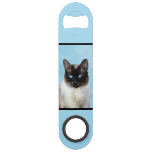 Siamese Katzenmalerei - Niedliche Original Katzenk Speed Flaschenöffner