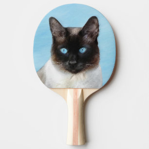 Siamese Katzenmalerei - Niedliche Original Katzenk Tischtennis Schläger