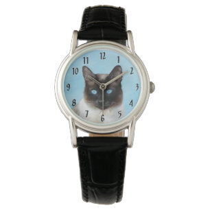 Siamese Katzenmalerei - Niedliche Originalkatzenar Armbanduhr