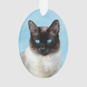 Siamese Katzenmalerei - Niedliche Originalkatzenar Ornament