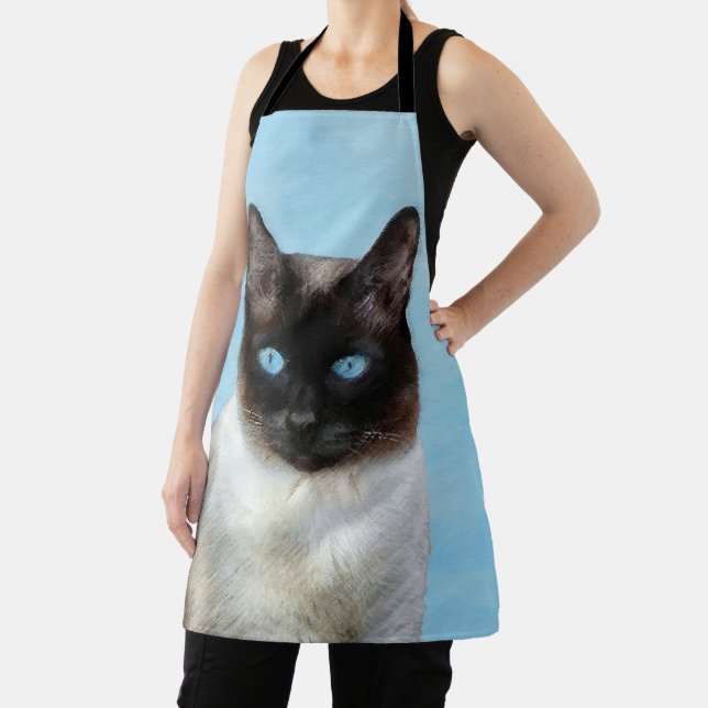 Siamese Katzenmalerei Original Tierart Schürze (InSitu)
