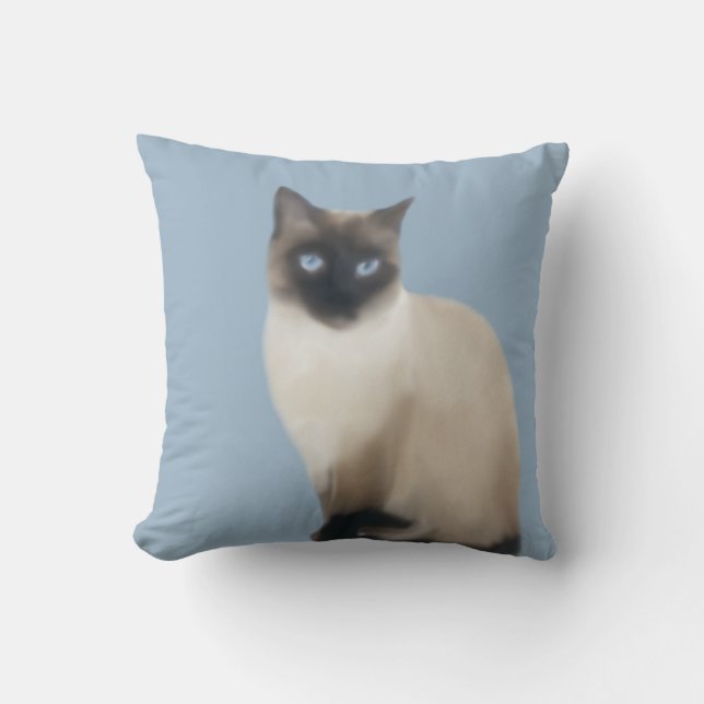 Siamese Katzenwirbel Kissen (Vorderseite)