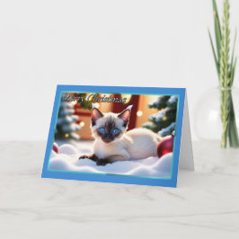 Siamese Kitten Weihnachtskarte Karte