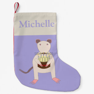 Siamese mit Birthday Cake Individuelle Name Kleiner Weihnachtsstrumpf