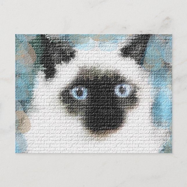 Siamese Postkarte (Vorderseite)