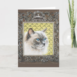 Siamese / Ragdoll / Carte de voeux pour chats Hima