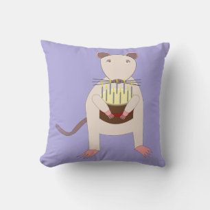 Siamese Rat mit Birthday Cake Kissen