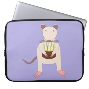 Siamese Rat mit Birthday Cake Laptopschutzhülle
