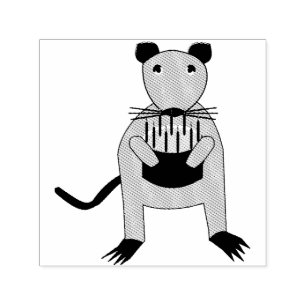 Siamese Rat mit Birthday Cake Permastempel