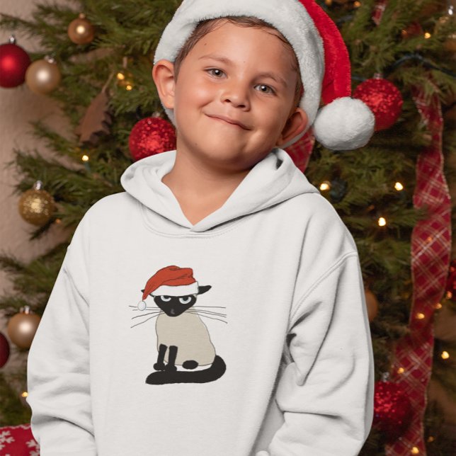 Siamese Santa Clause - Funny Christmas Pet Cat Hoodie (Von Creator hochgeladen)