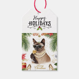 Siamesen-Katzen-Weihnachten aus Kalifornien Geschenkanhänger