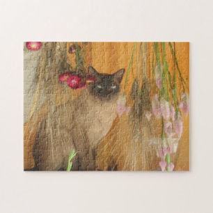 Siamesen Katzenrost Blume Foto Malerei