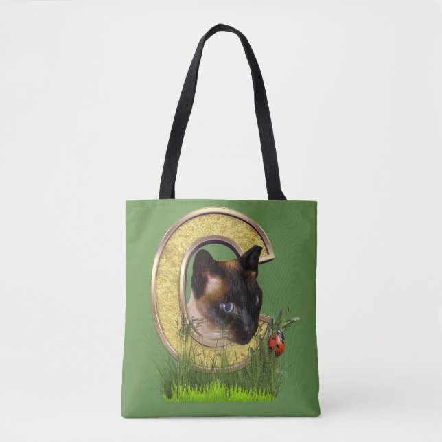 Siamesisch-Hauptstadt-Monogramm-Buchstaben C Tasche (Vorderseite)