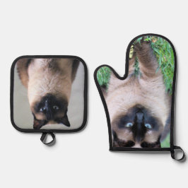 siamesisch ofenhandschuh & Topflappen-Set