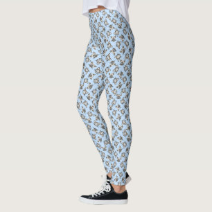 Siamesische blaue mit Augen Katze stellt grafische Leggings