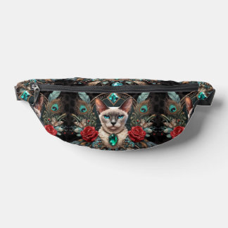 Siamesische Cornish Rex Katze Retro-Tasche Bauchtasche