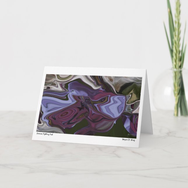 Siamesische kämpfende Fische Karte (Vorderseite)