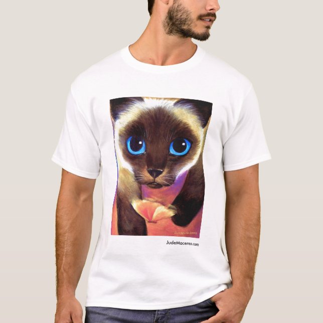 Siamesische Katze 104 FOLLOW-ME JudeMaceren.com T-Shirt (Vorderseite)