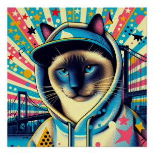 SIAMESISCHE KATZE 4 POSTER