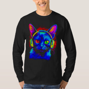 Siamesische Katze DJ Musik T-Shirt