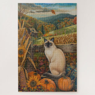 Siamesische Katze Erntedankfest Herbst