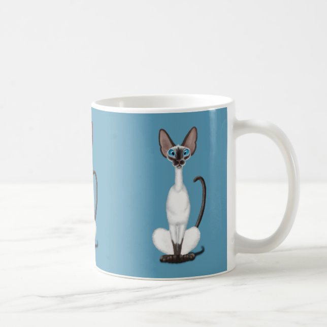 Siamesische Katze Kaffeetasse (Rechts)