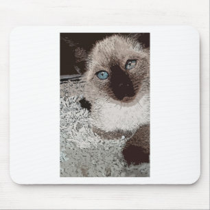 Siamesische Katze Kätzchen Haustier Tier Freund Fa Mousepad