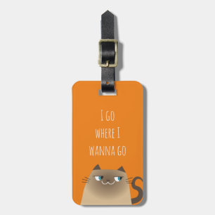 Siamesische Katze Kawaii Lustig Gepäckanhänger