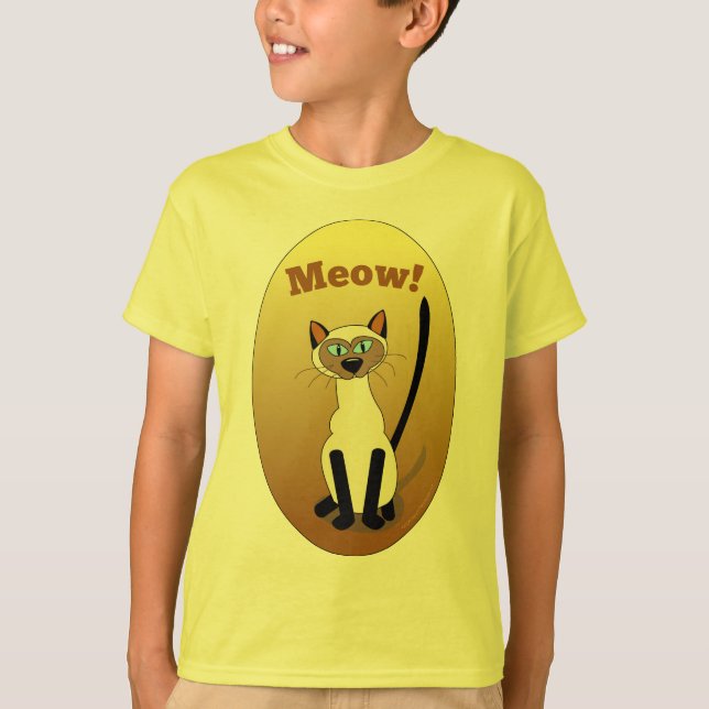 Siamesische Katze scherzt Shirt (Vorderseite)