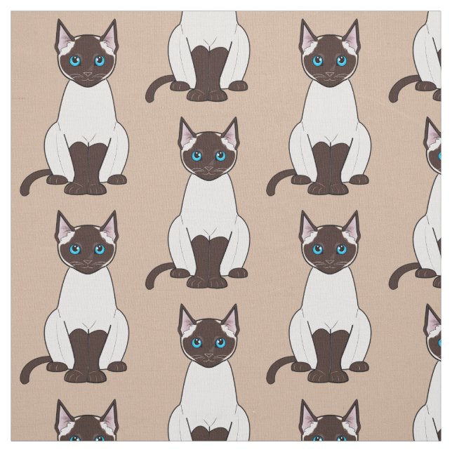 Siamesische Katze Stoff (Muster)