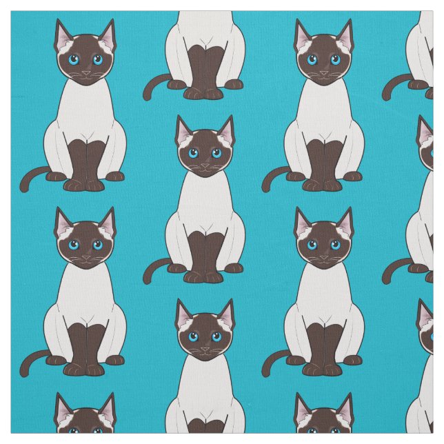 Siamesische Katze Stoff (Muster)