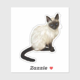 Siamesische Katzen-Aufkleber Aufkleber