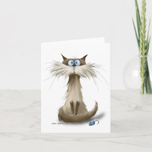 Siamesische Katzen-Cartoon Karte